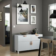 Доставка из Польши ⭐⭐⭐⭐⭐ BESTA kombinacja regalowa z drzw/szuf, bialy/Lappviken/Stubbarp bialy, 120x42x74 cm,ИКЕА-59412594, Евро Икеа Калининград