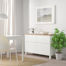 Доставка из Польши ⭐⭐⭐⭐⭐ BESTA kombinacja regalowa z drzw/szuf, bialy/Lappviken/Stubbarp bialy, 120x42x76 cm,ИКЕА-09440453, Евро Икеа Калининград