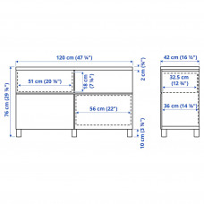 Доставка из Польши ⭐⭐⭐⭐⭐ BESTA kombinacja regalowa z drzw/szuf, bialy/Lappviken/Stubbarp bialy, 120x42x76 cm,ИКЕА-39419006, Евро Икеа Калининград