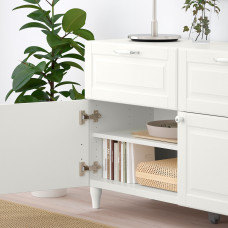 Доставка из Польши ⭐⭐⭐⭐⭐ BESTA kombinacja regalowa z drzw/szuf, bialy/Smeviken/Kabbarp bialy, 120x42x74 cm,ИКЕА-59412612, Евро Икеа Калининград