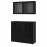 Доставка из Польши BESTA kombinacja regalowa z drzw/szuf, czarnybraz/Selsviken/Osarp polysk/czarne przezroczyste szklo, 120x42x213 cm ИКЕА-39431305, ЕВРОИКЕА Калининград