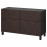 Доставка из Польши BESTA kombinacja regalowa z drzw/szuf, czarnybraz Hedeviken/Stubbarp/ciemnobrazowy bejcowana okleina debowa, 120x42x74 cm ИКЕА-39421518, ЕВРОИКЕА Калининград