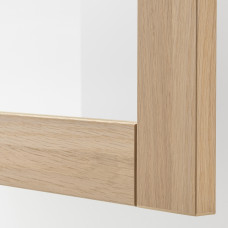 Доставка из Польши ⭐⭐⭐⭐⭐ BESTA kombinacja regalowa z drzw/szuf, dab bejcowany na bialo/Lappviken/Stubbarp dab bejcowany bialo szk bezbarwne, 120x42x213 cm,ИКЕА-49412504, Евро Икеа Калининград