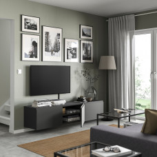 Доставка из Польши ⭐⭐⭐⭐⭐ BESTA lawa TV z drzwiami, ciemnoszary/Vasterviken ciemnoszary, 180x42x38 cm,ИКЕА-49507899, Евро Икеа Калининград