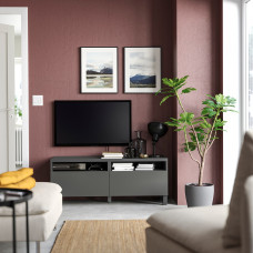 Доставка из Польши ⭐⭐⭐⭐⭐ BESTA lawa TV z szufladami, ciemnoszary/Lappviken/Stubbarp ciemnoszary, 120x42x48 cm,ИКЕА-69505578, Евро Икеа Калининград