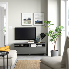 Доставка из Польши ⭐⭐⭐⭐⭐ BESTA lawa TV z szufladami, ciemnoszary/Vasterviken/Stubbarp ciemnoszary, 120x42x48 cm,ИКЕА-59555658, Евро Икеа Калининград