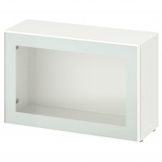 Доставка из Польши BESTA witryna, bialy Glassvik/biel/jasna zielen szklo bezbarwne, 60x22x38 cm ИКЕА-29489085, ЕВРОИКЕА Калининград