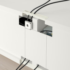 Доставка из Польши ⭐⭐⭐⭐⭐ BESTA kombinacja na TV/szklane drzwi, okleina debowa bejcowana na bialo Lappviken/Sindvik szklo bezbarwne, 360x42x240 cm,ИКЕА-09480929, Евро Икеа Калининград