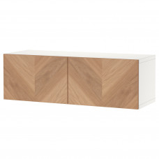 Доставка из Польши BESTA szafka z drzwiczkami, bialy/Hedeviken okl deb, 120x42x38 cm ИКЕА-39426200, ЕВРОИКЕА Калининград