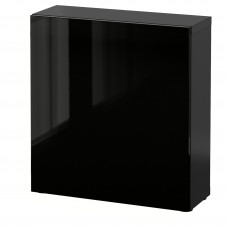 Доставка из Польши BESTA szafka z drzwiczkami, czarnybraz/Selsviken polysk/czarny, 60x22x64 cm ИКЕА-59046831, ЕВРОИКЕА Калининград