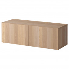 Доставка из Польши BESTA szafka z drzwiczkami, dab bejcowany na bialo/Lappviken dab bejcowany na bialo, 120x42x38 cm ИКЕА-19047432, ЕВРОИКЕА Калининград