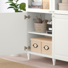 Доставка из Польши ⭐⭐⭐⭐⭐ BESTA regal/szklane drzwi, bialy Smeviken/Ostvik biale szklo przezroczyste, 120x42x202 cm,ИКЕА-69384944, Евро Икеа Калининград
