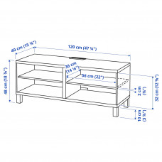 Доставка из Польши ⭐⭐⭐⭐⭐ BESTA szafka pod TV, ciemnoszary, 120x40x48 cm,ИКЕА-59504579, Евро Икеа Калининград
