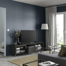 Доставка из Польши ⭐⭐⭐⭐⭐ BESTA szafka pod TV, ciemnoszary Lappviken/Sindvik ciemnoszary, 180x42x48 cm,ИКЕА-89555690, Евро Икеа Калининград