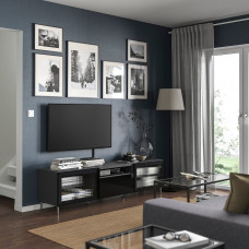 Доставка из Польши ⭐⭐⭐⭐⭐ BESTA szafka pod TV, ciemnoszary Selsviken/Fallsvik antracyt, 180x42x48 cm,ИКЕА-99556123, Евро Икеа Калининград