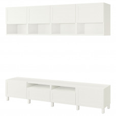 Доставка из Польши BESTA szafka pod TV, bialy/Hanviken/Stubbarp bialy, 240x42x230 cm ИКЕА-69411952, ЕВРОИКЕА Калининград