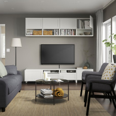 Доставка из Польши ⭐⭐⭐⭐⭐ BESTA szafka pod TV, bialy/Hanviken/Stubbarp bialy, 240x42x230 cm,ИКЕА-69411952, Евро Икеа Калининград