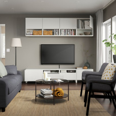 Доставка из Польши ⭐⭐⭐⭐⭐ BESTA szafka pod TV, bialy/Lappviken/Stubbarp bialy, 240x42x230 cm,ИКЕА-49411972, Евро Икеа Калининград