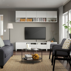 Доставка из Польши ⭐⭐⭐⭐⭐ BESTA szafka pod TV, bialy/Lappviken/Stubbarp bialy, 240x42x230 cm,ИКЕА-49411972, Евро Икеа Калининград