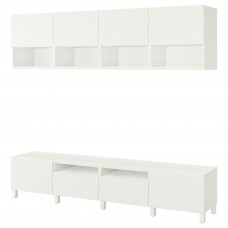 Доставка из Польши BESTA szafka pod TV, bialy/Lappviken/Stubbarp bialy, 240x42x230 cm ИКЕА-99411955, ЕВРОИКЕА Калининград
