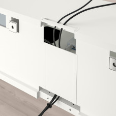 Доставка из Польши ⭐⭐⭐⭐⭐ BESTA szafka pod TV, bialy/Lappviken biale szklo przezroczyste, 180x42x39 cm,ИКЕА-89398921, Евро Икеа Калининград