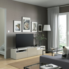 Доставка из Польши ⭐⭐⭐⭐⭐ BESTA szafka pod TV, bialy/Selsviken wysoki polysk bez, 180x42x39 cm,ИКЕА-09399076, Евро Икеа Калининград