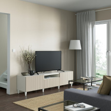 Доставка из Польши ⭐⭐⭐⭐⭐ BESTA szafka pod TV, bialy/Sutterviken/Kabbarp szarobezowy, 180x42x48 cm,ИКЕА-19384526, Евро Икеа Калининград