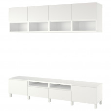 Доставка из Польши BESTA szafka pod TV, bialy/Vasterviken/Stubbarp bialy, 240x42x230 cm ИКЕА-39436020, ЕВРОИКЕА Калининград