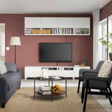 Доставка из Польши ⭐⭐⭐⭐⭐ BESTA szafka pod TV, bialy Laxviken/Lappviken/Stubbarp bialy, 240x42x230 cm,ИКЕА-39421387, Евро Икеа Калининград