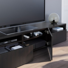 Доставка из Польши ⭐⭐⭐⭐⭐ BESTA szafka pod TV, czarnybraz/Lappviken czarnybraz, 180x42x39 cm,ИКЕА-19328413, Евро Икеа Калининград