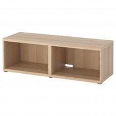 Доставка из Польши BESTA szafka pod TV, dab bejcowany na bialo, 120x40x38 cm ИКЕА-70294513, ЕВРОИКЕА Калининград