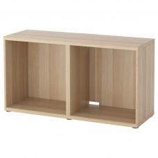 Доставка из Польши BESTA szafka pod TV, dab bejcowany na bialo, 120x40x64 cm ИКЕА-30299895, ЕВРОИКЕА Калининград