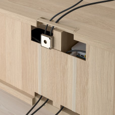 Доставка из Польши ⭐⭐⭐⭐⭐ BESTA szafka pod TV, imitacja debu bejcowanego na bialo, 120x40x48 cm,ИКЕА-09061230, Евро Икеа Калининград
