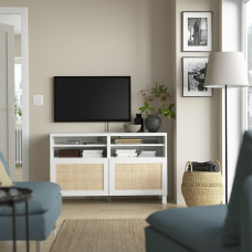Доставка из Польши ⭐⭐⭐⭐⭐ BESTA lawa TV z drzwiami, bialy/Studsviken/Stubbarp bialy, 120x42x74 cm,ИКЕА-99420498, Евро Икеа Калининград