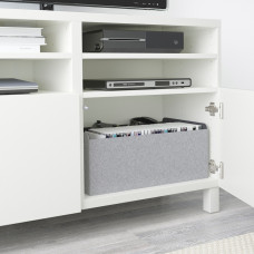 Доставка из Польши ⭐⭐⭐⭐⭐ BESTA lawa TV z drzwiami, bialy/Studsviken/Stubbarp bialy, 120x42x74 cm,ИКЕА-99420498, Евро Икеа Калининград
