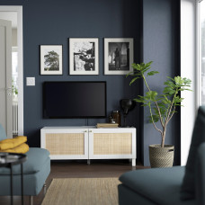 Доставка из Польши ⭐⭐⭐⭐⭐ BESTA lawa TV z drzwiami, bialy Studsviken/Stubbarp/bialy, 120x42x48 cm,ИКЕА-19419446, Евро Икеа Калининград