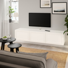 Доставка из Польши ⭐⭐⭐⭐⭐ BESTA lawa TV z drzwiami, bialy/Hanviken bialy, 180x42x38 cm,ИКЕА-69330687, Евро Икеа Калининград