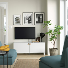 Доставка из Польши ⭐⭐⭐⭐⭐ BESTA lawa TV z drzwiami, bialy/Lappviken/Stubbarp bialy, 120x42x48 cm,ИКЕА-29419436, Евро Икеа Калининград