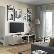 Доставка из Польши ⭐⭐⭐⭐⭐ BESTA lawa TV z drzwiami, bialy/Selsviken wysoki polysk bez, 180x42x38 cm,ИКЕА-59330701, Евро Икеа Калининград