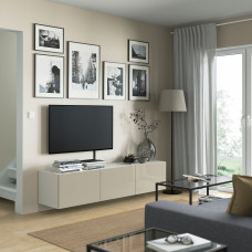 Доставка из Польши ⭐⭐⭐⭐⭐ BESTA lawa TV z drzwiami, bialy/Selsviken wysoki polysk bez, 180x42x38 cm,ИКЕА-59330701, Евро Икеа Калининград