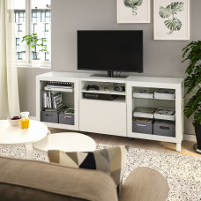 Доставка из Польши ⭐⭐⭐⭐⭐ BESTA lawa TV z drzwiami i szufladami, bialy/Lappviken/Stubbarp Sindvik, 180x42x74 cm,ИКЕА-19443012, Евро Икеа Калининград