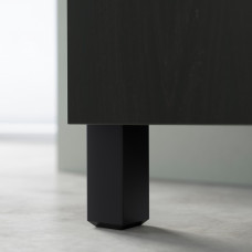 Доставка из Польши ⭐⭐⭐⭐⭐ BESTA lawa TV z drzwiami i szufladami, czarnybraz Hedeviken/Stubbarp/ciemnobrazowy bejcowana okleina debowa, 240x42x74 cm,ИКЕА-69435934, Евро Икеа Калининград