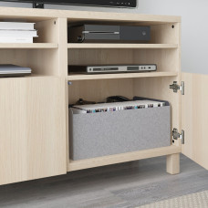 Доставка из Польши ⭐⭐⭐⭐⭐ BESTA lawa TV z drzwiami, dab bejcowany na bialo/Lappviken/Stubbarp dab bejcowany na bialo, 120x42x74 cm,ИКЕА-69068337, Евро Икеа Калининград