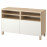 Доставка из Польши BESTA lawa TV z drzwiami, imitacja debu bejcowanego na bialo/Lappviken/Stubbarp bialy, 120x42x74 cm ИКЕА-29068443, ЕВРОИКЕА Калининград