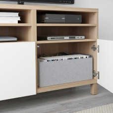 Доставка из Польши ⭐⭐⭐⭐⭐ BESTA lawa TV z drzwiami, imitacja debu bejcowanego na bialo/Lappviken/Stubbarp bialy, 120x42x74 cm,ИКЕА-29068443, Евро Икеа Калининград