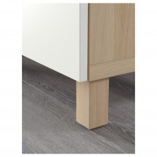 Доставка из Польши ⭐⭐⭐⭐⭐ BESTA lawa TV z drzwiami, imitacja debu bejcowanego na bialo/Lappviken/Stubbarp bialy, 120x42x74 cm,ИКЕА-29068443, Евро Икеа Калининград