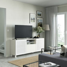 Доставка из Польши ⭐⭐⭐⭐⭐ BESTA lawa TV z szufladami, bialy Mortviken/Lappviken/Stubbarp bialy, 180x42x74 cm,ИКЕА-09420474, Евро Икеа Калининград