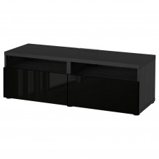 Доставка из Польши BESTA lawa TV z szufladami, czarnybraz/Selsviken polysk/czarny, 120x42x39 cm ИКЕА-69324342, ЕВРОИКЕА Калининград