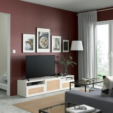 Доставка из Польши ⭐⭐⭐⭐⭐ BESTA lawa TV z szufladami i drzwiami, bialy/Studsviken bialy, 180x42x39 cm,ИКЕА-59420363, Евро Икеа Калининград