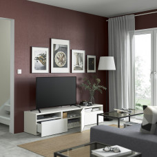 Доставка из Польши ⭐⭐⭐⭐⭐ BESTA lawa TV z szufladami i drzwiami, bialy/Vasterviken bialy, 180x42x39 cm,ИКЕА-99434754, Евро Икеа Калининград